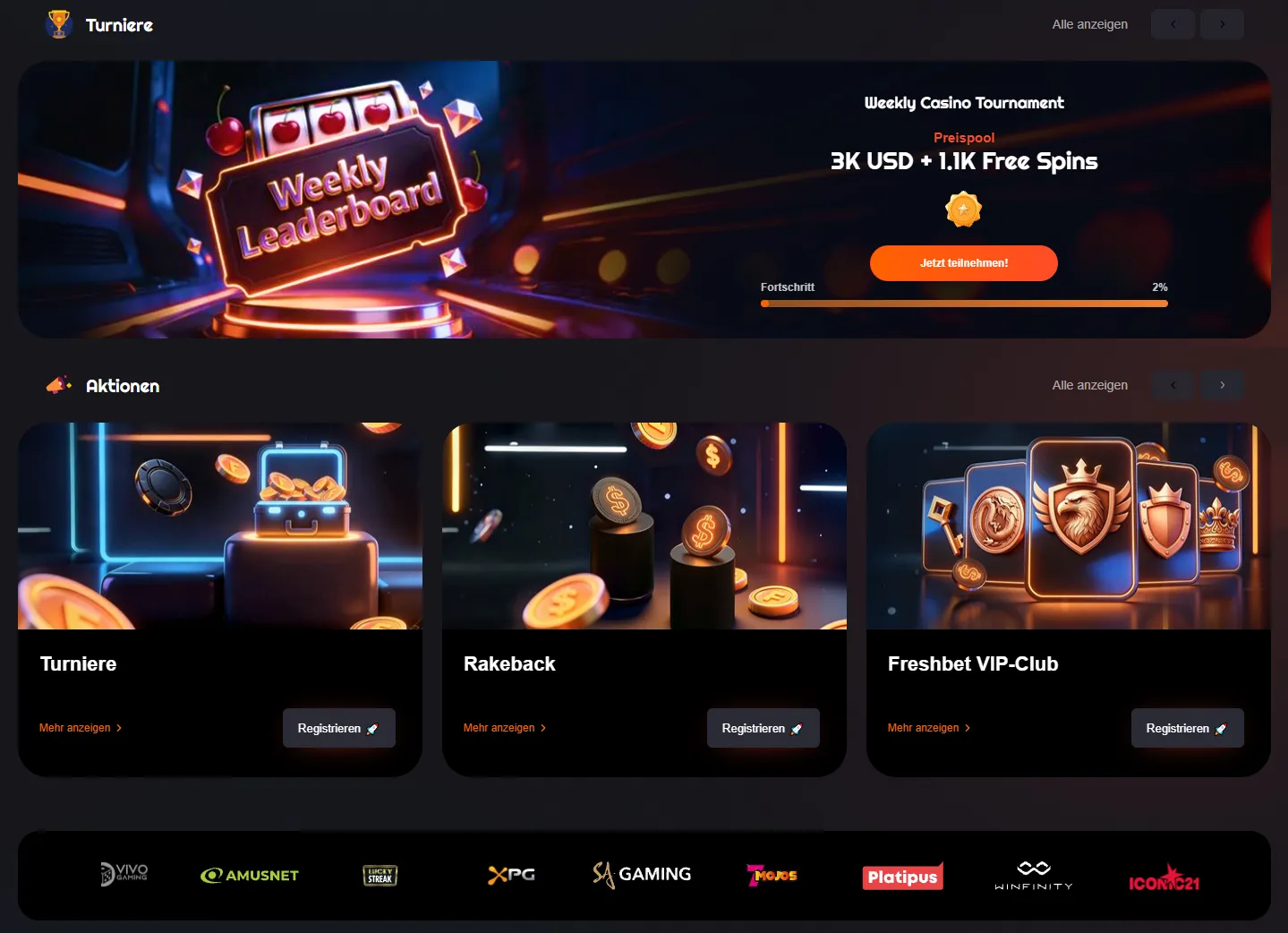 FreshBet Schermata 1