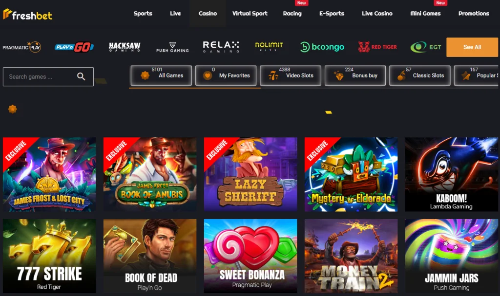 FreshBet Schermata 2